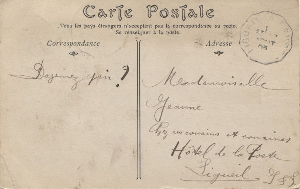 cpa Ligueil hospice 1905