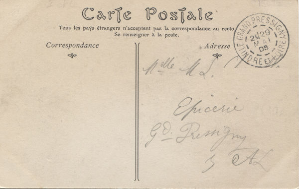 CPA ligueil Place Nationale Mail 1905