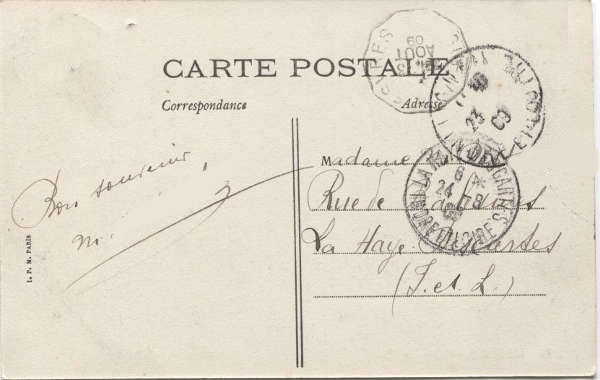 cpa ligueil le mail 1909
