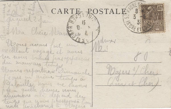 cpa Place Nationale Mail 1931